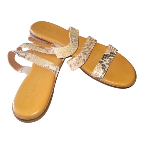 Madewell IIiana Women's Snakeskin Embossed Pattern Sandals Sz 9 - Picture 3 of 7